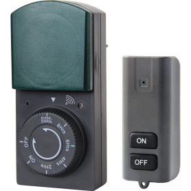 Electraline 58110 Programmeur d'extérieur Ip44 Fonction Compte à Rebours avec Capteur et Télécommande
