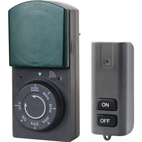 Electraline 58110 Programmeur d'extérieur Ip44 Fonction Compte à Rebours avec Capteur et Télécommande