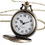L'ancien Scrolls Vintage Bronze Copper Skyrim Montre De Poche Hommes Pendentif Rétro Quartz Antique Dragon Montre De Poche Colli