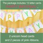Simuer Bannière arc-en-ciel Happy Birthday + accessoires de photomaton licorne (10 pièces entièrement assemblées) pour filles, e