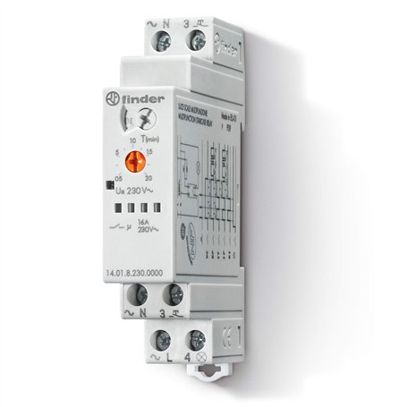 Finder 140182300000PAS Minuterie/Télérupteur multifonction 230 V 1 NO 16 A