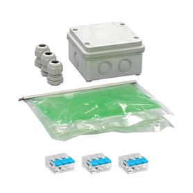 Arnocanali GI-BOX100 Kit Gel bi-composant IP68 Isolant et scellant avec boîte de dérivation 100 x 100 mm et Presse Sortie de câb