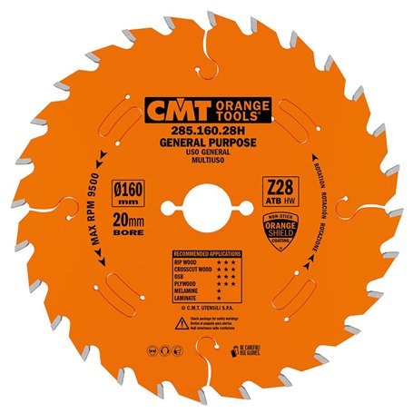 CMT 285.160.28H LAME CIRCULAIRE 160X2.2X20 Z28 ATB