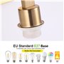 JHYPVII Applique Murale Doré Lot de 2 avec Interrupteur à Tirette Lampe Murale Chambre avec Abat-Jour en Tissu Luminaire Mural I