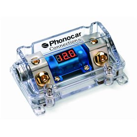 Phonocar 04490 Porte fusible pour fusibles Maxi Lame avec Voltmètre in/Out 50 mm² Multicolore