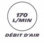MICHELIN Ponçeuse de Paume - Disque 125 mm Velcro - Consommation d'Air : 170 l/min - Pression d'Utilisation : 6 bar