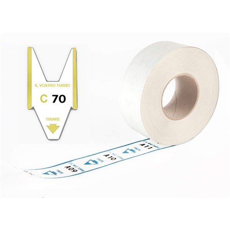 Alevar Rouleau de 2000 tickets jaunes pour gestion de bureau