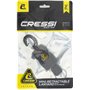 CRESSI Rectractable Lanyard Mini Anneau avec Clip de Fixation et Longe Rétractable Unisex-Adult, Black, Taille Unique