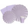Ciao Kit Table Fête Party Flower Shape pour 8 Personnes (44 pièces: 8 Assiettes Ø23cm