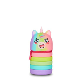Mitama Porte-Stylo Scolaire Extensible pour Enfants – Trousse Multicolore Licorne – Ouverture avec Fermeture éclair