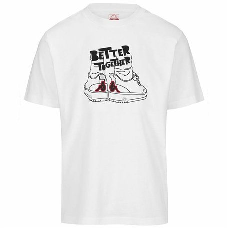 T-shirt à manches courtes homme Kappa Glabu Tbar Blanc