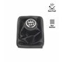 1neiSmartech Kit pommeau 5 vitesses et casque en simili cuir compatible avec Peugeot 206, 206 Plus, 406 - avec adaptateur en pla