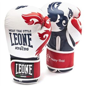 LEONE 1947 GN031 MUAY THAI Gants Boxe - Blanc - 16 oz