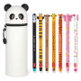 LEGAMI - Lot de 7 stylos gel effaçables + trousse 2 en 1 – avec encre effaçable thermosensible