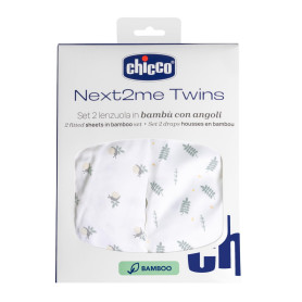 Chicco Ensemble de Draps en Fibre de Bambou