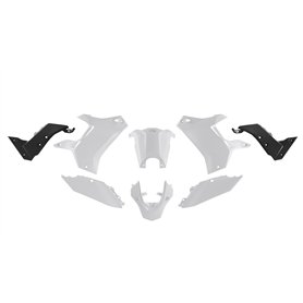 RTECH Kit plastique carénages compatibles avec Yamaha Tenir 700 2019-2024 Set Racetech Blanc/Noir