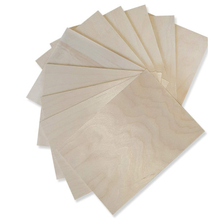 Wood Lab 6mm - 20 x A3 Panneaux en Bois contreplaqué de Bouleau 6 mm (± 0