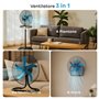 Wintem Ventilateur en acier 3 en 1 adaptable – idéal pour être utilisé comme ventilateur à plantaine, de table ou de mur – trois