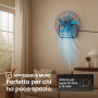 Wintem Ventilateur en acier 3 en 1 adaptable – idéal pour être utilisé comme ventilateur à plantaine, de table ou de mur – trois