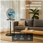Wintem Ventilateur en acier 3 en 1 adaptable – idéal pour être utilisé comme ventilateur à plantaine, de table ou de mur – trois
