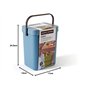 Poubelle pour les déchets organiques à suspendre - collection Gino - 5 L - Bleu pétrole