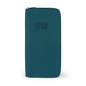 Legami - Porte-Documents de Voyage Bleu pétrole, Organisateur de Voyage Porte Passeport Carte d'identité, Blocage RFID, 4 Grande Legami - Porte-Documents de Voyage Bleu pétrole