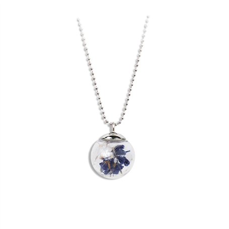 Gioielli Botanici Collier lavande en acier inoxydable