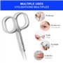 Ciseaux Cuticules Professionnel 1mm Longivia® Pointe Fine Incurvée en Acier Inoxydable Ciseau Coupe Cuticule Ongle de Precision 