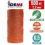Gemi Elettronica FIL DE CLÔTURE ÉLECTRIQUE clôture électrifiée 500 mt 2,2mm pour animaux chevaux chiens vaches porcs poules