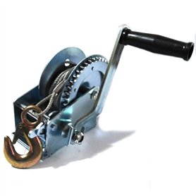 FAST WORLD SHOPPING ® Treuil manuel Treuil 540 kg 1 200 lb monte-charge Crochet Treuil Corde en acier