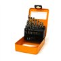 FAST WORLD SHOPPING ® Lot de 19 forets pour perceuse HSS hélicoidali mesure de 1 mm à 10 mm pointe pour percer bois et métaux av