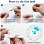 Tampon Streptocoque A | Test rapide pharyngé CE | Résultat en 10 Minutes | Pour adultes et enfants | Kit complet d'auto-diagnost