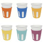 Palucart Porte-gobelets en plastique 8 pièces multicolores sous-verres Coupe-vent