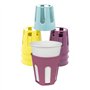 Palucart Porte-gobelets en plastique 8 pièces multicolores sous-verres Coupe-vent