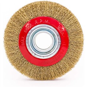 Brosse circulaire disque fil acier 175 mm 7" pour meuleuse meule de banc Brosse pour meule à fil ondulé en acier