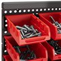 BAKAJI Panneau mural de 16 pièces avec boîtes à outils d'atelier, porte-outils de garage, montage mural, 9 petites et 6 boîtes, 