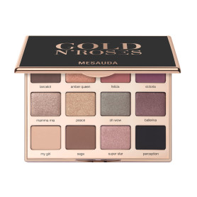 Mesauda Milano Palette 12 Fards à Paupières Compact Gold'N Roses - 12 gr