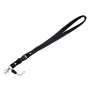 BullTek Lot de 3 lacets noirs élégants pour passes clés, téléphone, cordon de cou porte-bagages avec mousqueton et clip universe