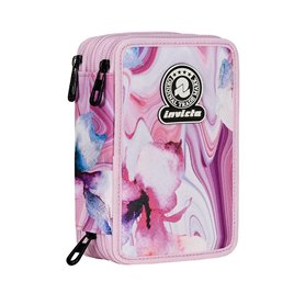 Invicta Trousse Scolaire 3 Zip Fantaisie