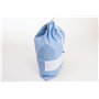 Filet - Sac maternelle à carreaux Vichy teint en fil Bleu Ciel |Bande en toile Aida personnalisable | Taille 42 x 34 cm | Fabriq