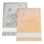 Filet - Lot de 2 torchons de Cuisine en Jacquard avec Insert en Toile Aïda 5.5 PTS/cm à Broder