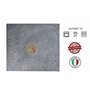 Kit Pizza en Pierre de lave Etna - plaque réfractaire en pierre de lave de l’Etna pour pizza et pain, 39 x 35 x 2 cm + pelle