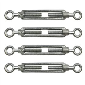 kippen 1204DK Lot de 4 tendeurs à 2 yeux en acier galvanisé