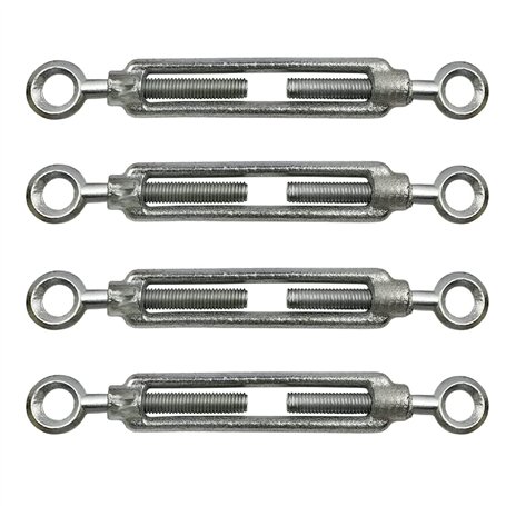 kippen 1204DK Lot de 4 tendeurs à 2 yeux en acier galvanisé