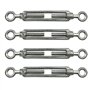kippen 1204DK Lot de 4 tendeurs à 2 yeux en acier galvanisé
