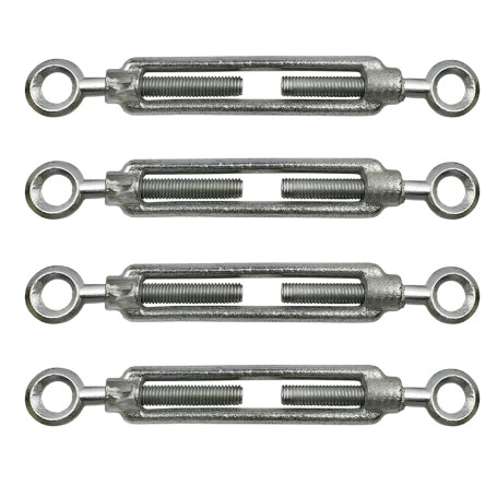 kippen 1204EK Lot de 4 tendeurs à 2 yeux en acier galvanisé