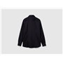 United Colors of Benetton Chemise 5x3luq049, Noir, M Hommes