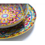 Service 12 assiettes Samarkand avec décorations sous glaçure
