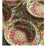 Service 12 assiettes Samarkand avec décorations sous glaçure