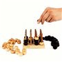 Logica Jeux Art. 4 en Ligne 3D - Jeu de Société 3D en Bois Précieux- Jeu de Stratégie pour 2 Joueurs - Version de Voyage